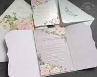 Blush Floral Acrylic Invitation - Sample 097
